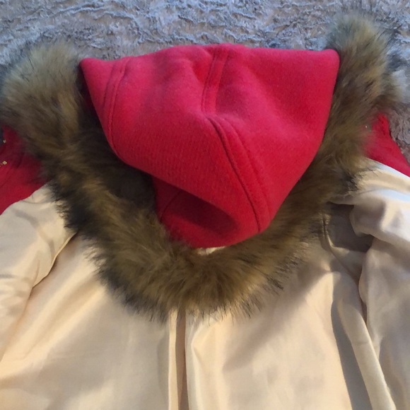 Jcrew Peacoat -fur hooded Italian wool pea coat - Picture 5 of 9